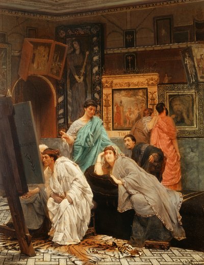 A Collector of Pictures at the Time of Augustus, 1867 by Lawrence Alma Tadema